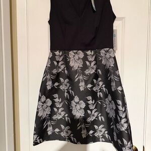 Woman’s Black Floral  Dress